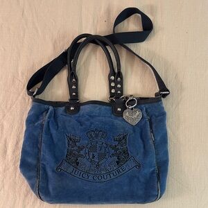 Juicy Couture Royal Blue Tote with Heart Charm